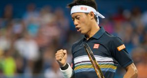 Kei Nishikori - Blue Uniqlo Shirt